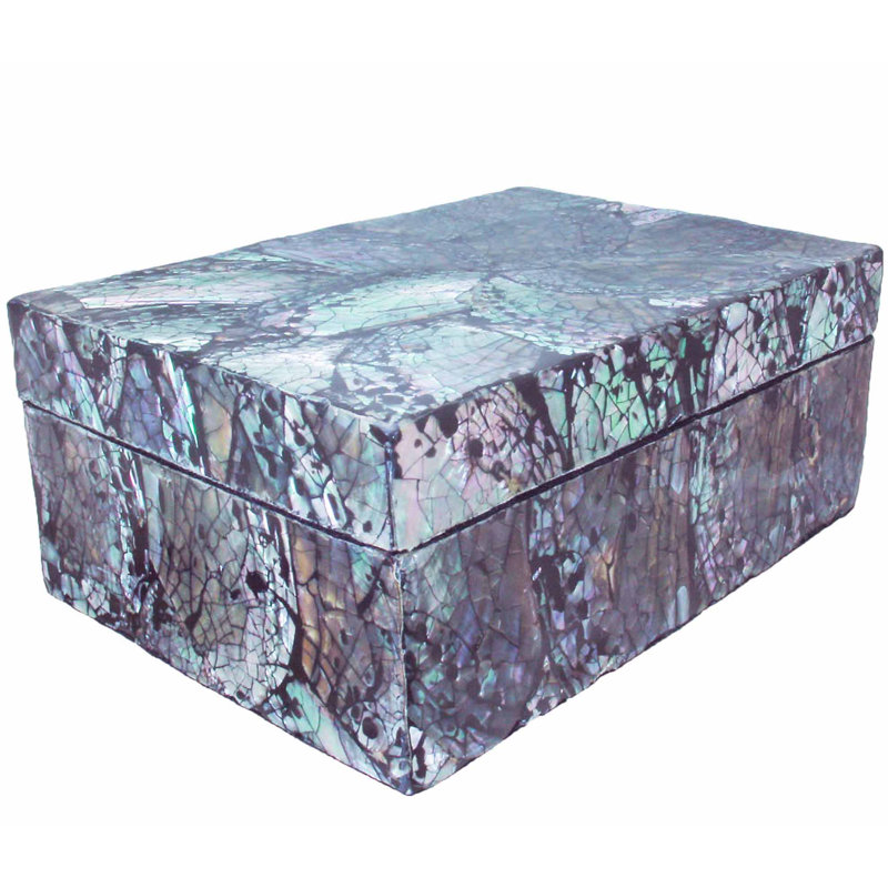 Shoshana Lacquer Decorative Box, 3" H x 8" W x 5" D