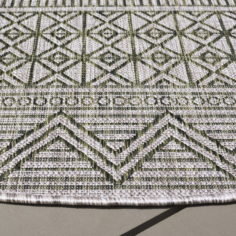 Jonko Performance Southwestern Indoor/Outdoor Area Rug, Round 6'7"