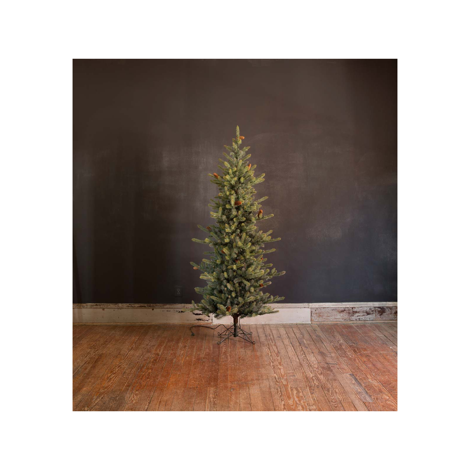 Lighted Artificial Spruce Christmas Tree, 7.5' H