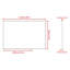 Miroir de salle de bain rectangulaire avec cadre, miroir mural pour salle de bain