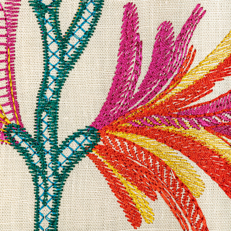 Majorelle Martil Emb Performance Fabric, Jewel