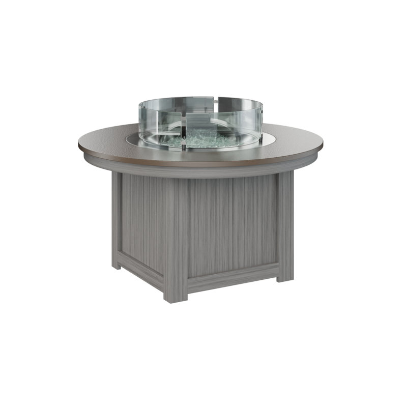 Foyer de table rond Berlin Gardens Donoma, Hammered Top Bronze with Driftwood Grey Base, H 25 po x l 44 po x P 44 po