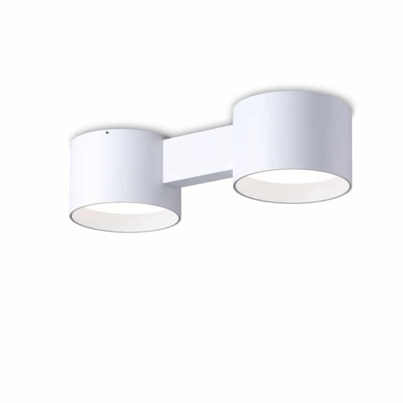 UltraBeam 20 Watt Twin LED Flush Ceiling Light Fixture, White