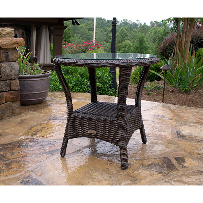 Bayview 3 Piece Wicker Rocking Chair Set, Pecan