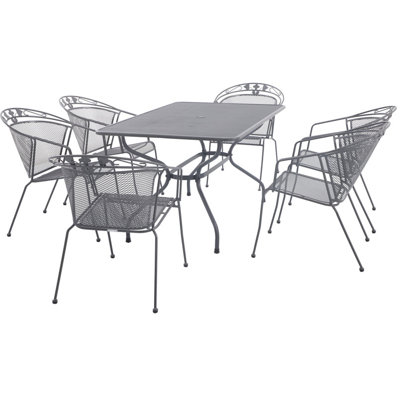 6 - Person Patio Dining Set with Rectangular Table