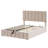 Upholstered Platform Bed In Beige With Ample Storage Reliable Hydraulic