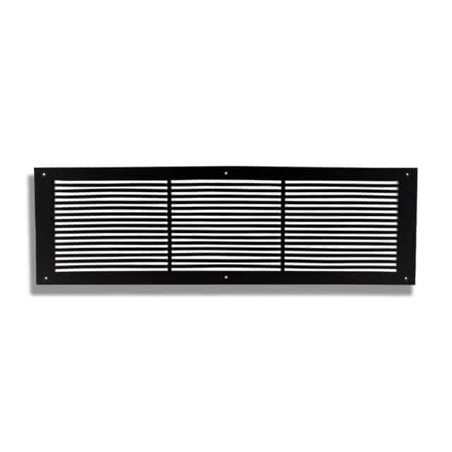 Grille murale en métal, 30" L x 8" W x 0.6" H, Noir