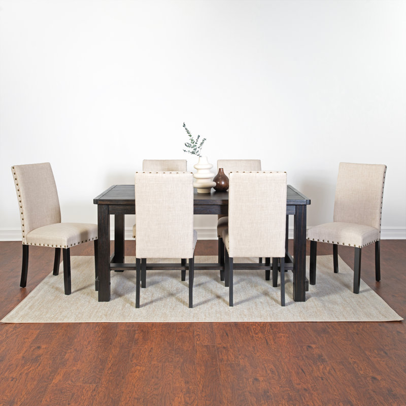 Ensemble de salle à manger Athylia, Tanné, Ensemble de cinq pièces : table, quatre chaises