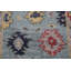 Tapis de couloir indien floral bleu Oushak 2 x 10