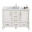 Meuble-lavabo simple autoportant de 48 po avec 2 ensembles de poignées libres entièrement assemblé
