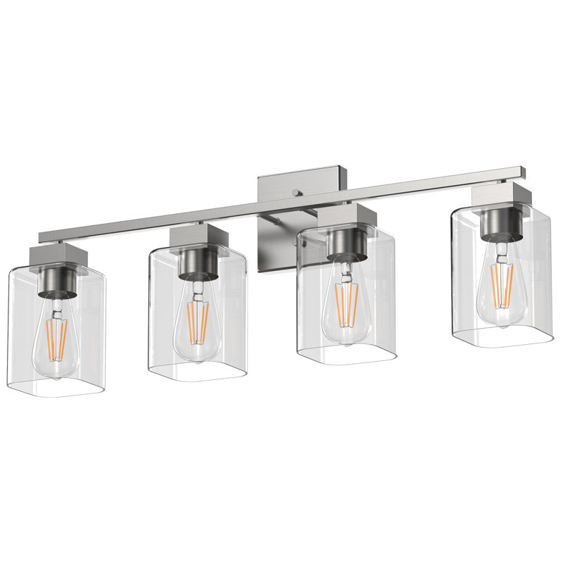 Hartshorn Vanity Light, 4 Lights, Brushed Nickel