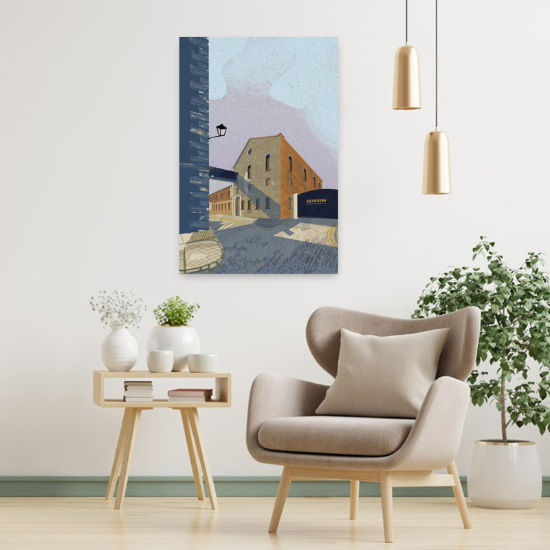 Historic Urban Gateway Abstract Contemporary Architecture City Wall Art Print, 91.44cm H x 60.96cm W