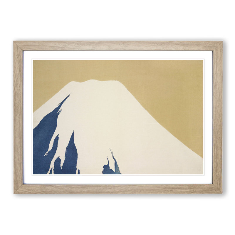 Top of Mount Fuji by Kamisaka Sekka - Picture Frame Painting, Oak, 27cm H x 36cm W x 2cm D