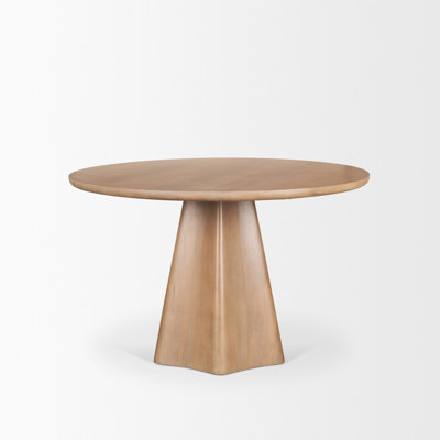 Hosmer Solid Mango Wood Round Dining Table