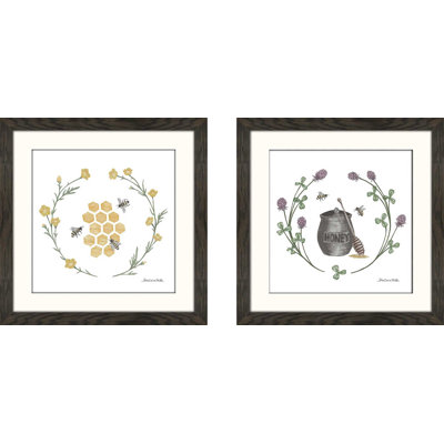 Sara Zieve Miller «Happy to Bee Home III», impression sous verre