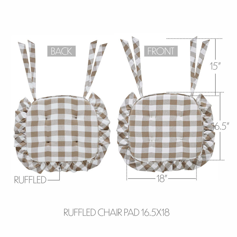 Coussin de chaise 1 pièce Annie Buffalo, Portabella / blanc