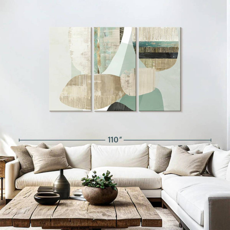 Avery Mixed Celadon, 48" H x 74" W