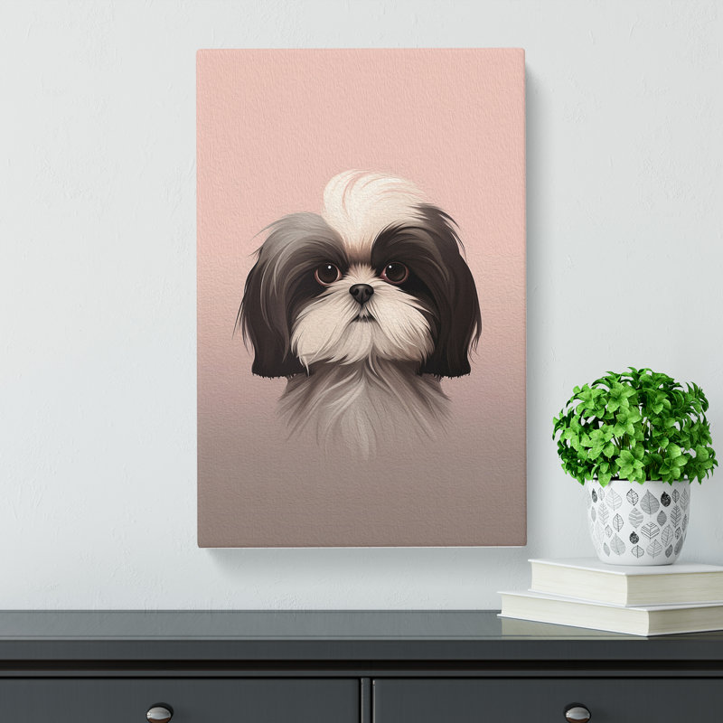 Shih Tzu Minimalism No.3 - Wrapped Canvas, 50cm H x 35cm W x 3cm D