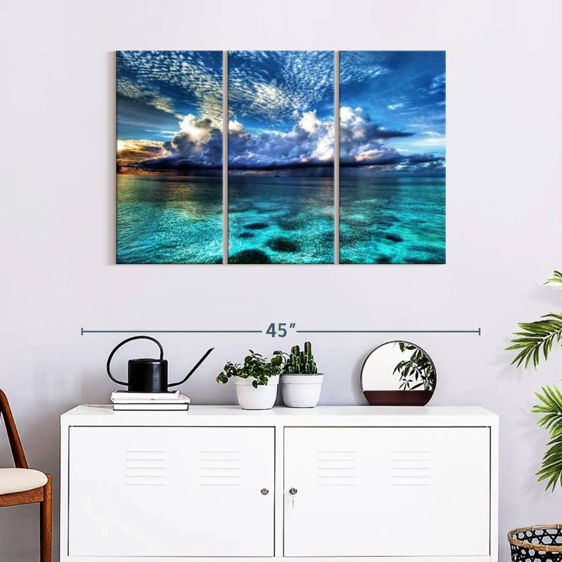 3 pièces Cozumel avec vue sur l'océan, H 38 po x l 24 po x P 1,25 po