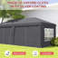 3 x 6m Grey Pop Up Gazebo Party Tent Marquee with 6 Removable Sidewalls, Garden Wedding Canopy with Windows and Carry Bag-137542660