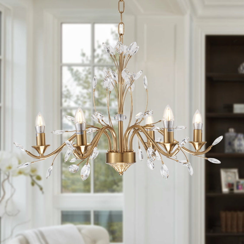 Lustre rétro avec luciole 27,5 po Gurminder, Bronze doré