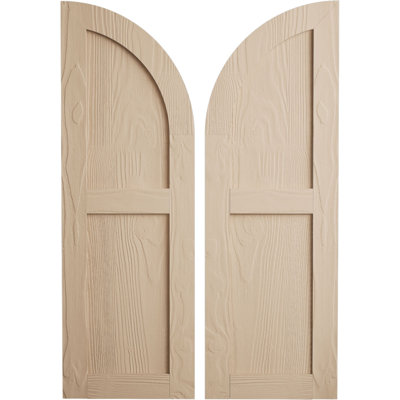 Timberthane deux panneaux plats égaux avec quarts de rideaux en faux arche (par paire)