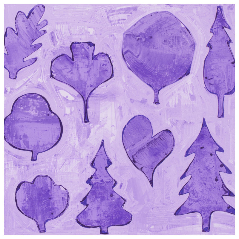 Rideaux de douche mauves en forme d'arbre extra long, 70 po l x 72 po H