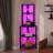 Brodric Modern Open Display Corner Bar with Colorful LED Light & Music Control-822042928