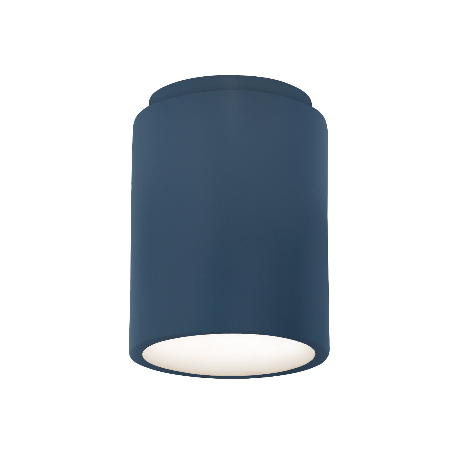 Sumatra Single Light Ceramic Flush Mount, Midnight Sky/Matte White, Incandescent (Not Included)
