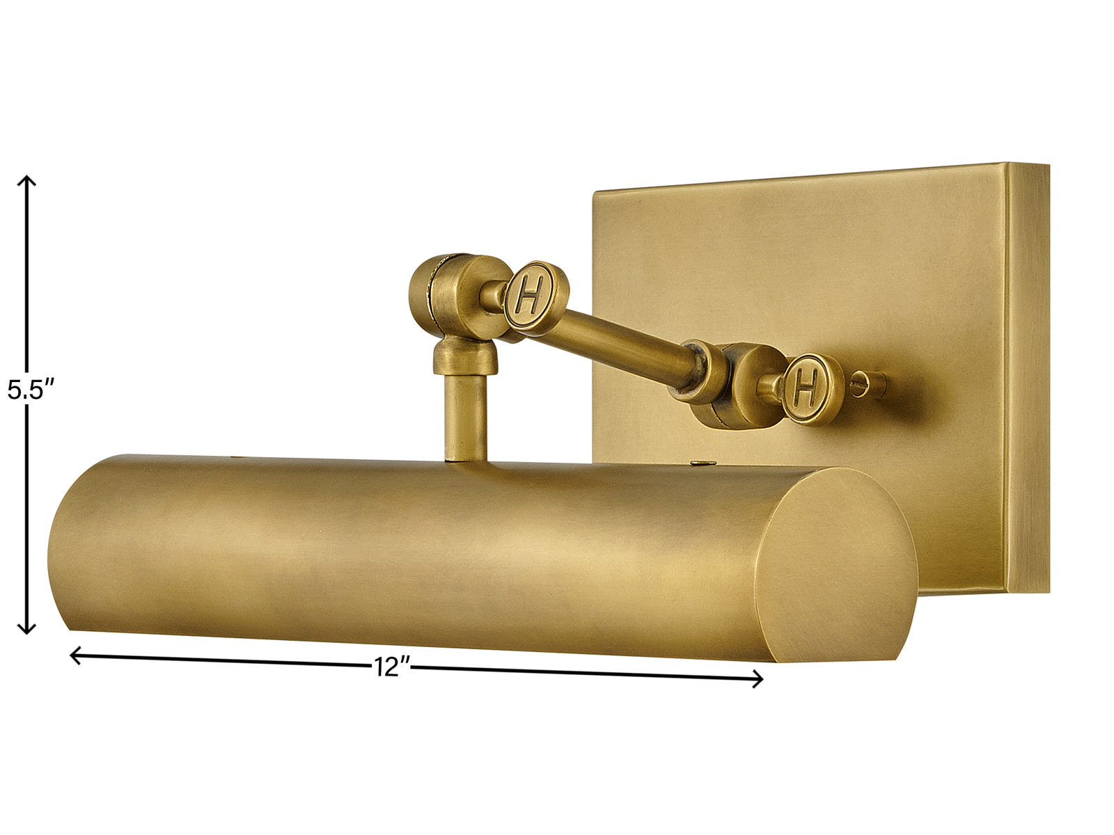 Stokes Adjustable Plug-in Wall Sconce w/ On/Off Switch, Heritage Brass