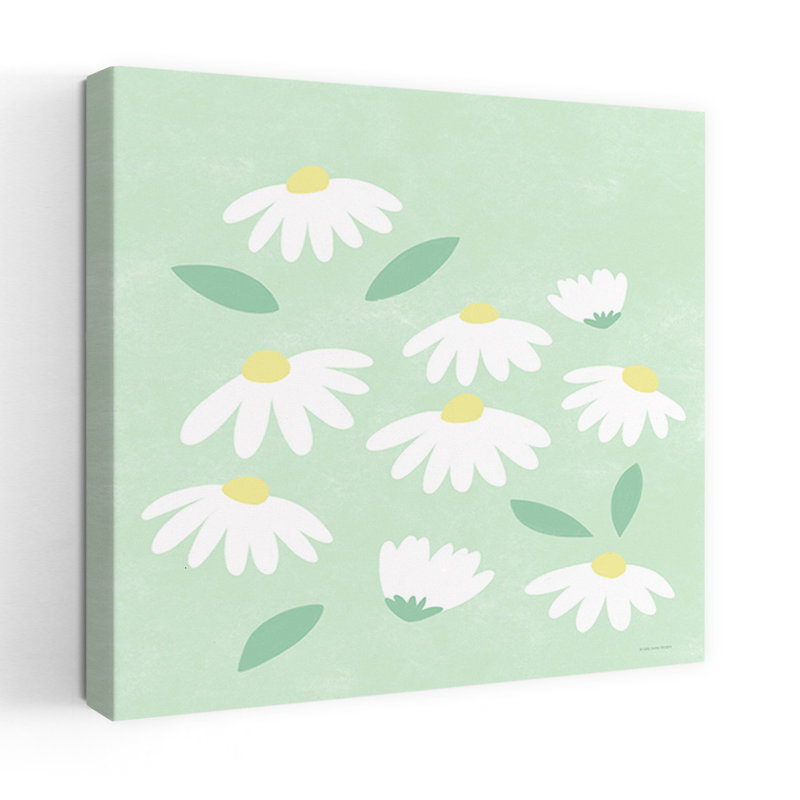 Marguerites, art abstrait de marguerite contemporaine, H 24 po x l 24 po