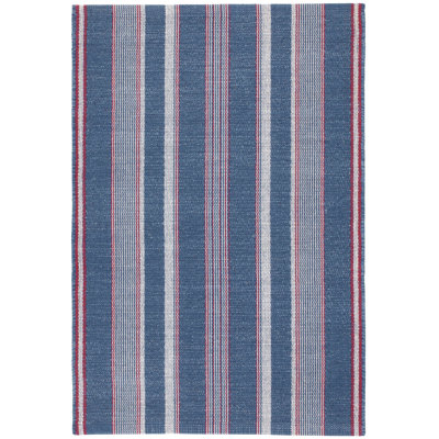 Camden Stripe Denim Handwoven Cotton Rug