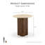 Ensemble de tables basses 3 pièces avec plateau en pierre frittée et base piédestal-1888225060