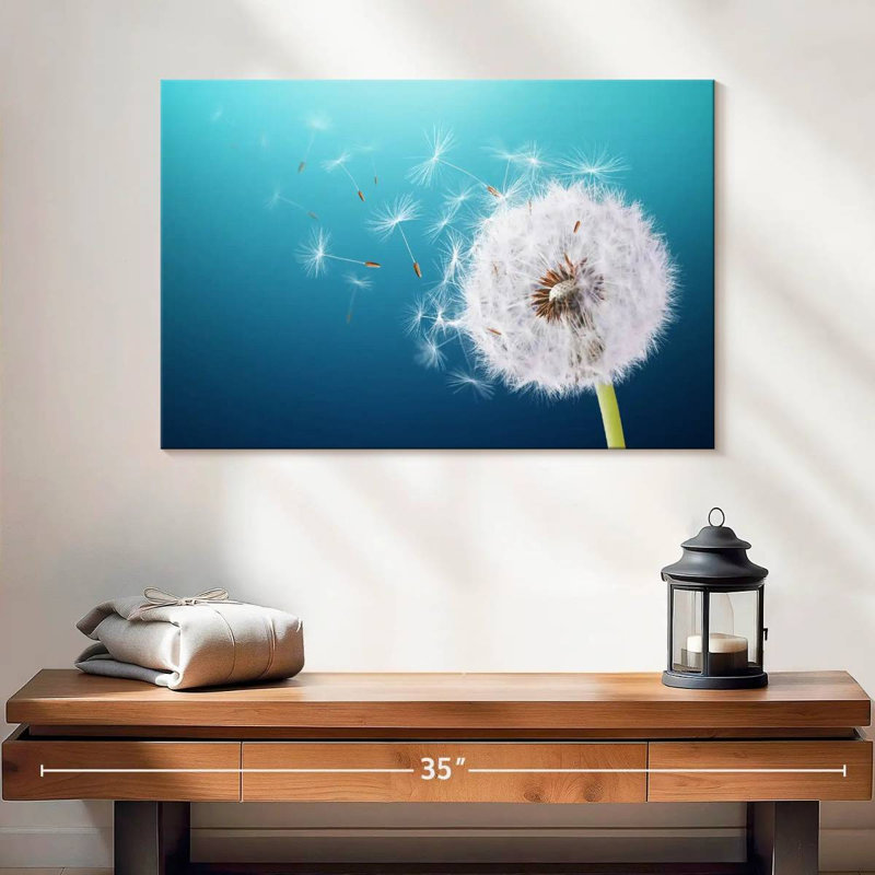Harnek Puffy White Dandelion, 16" H x 24" W