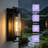 1 - Light 15" Iron Wall Light With Dusk To Dawn And Motion Sensor