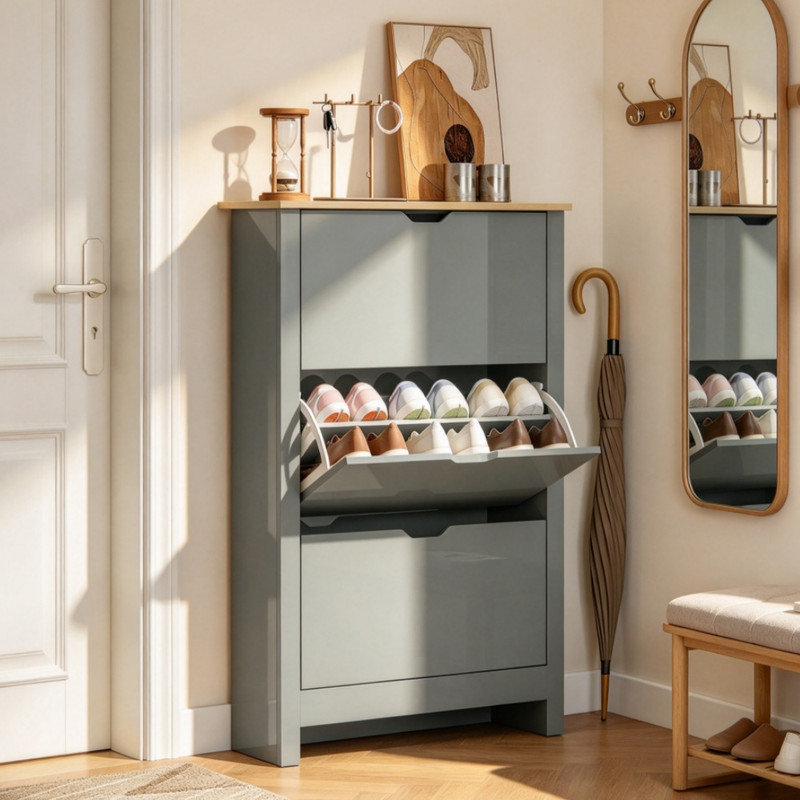 18 Pair Shoe Storage Cabinet