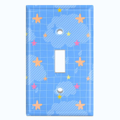Patterned 1 - Gang Toggle Light Switch Standard Wall Plate