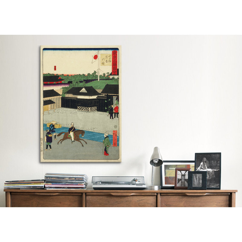 « takanawa igirisu k’an » par hiroshige lll, impression sur toile tendue, H 12 po x l 8 po x P 0,75 po, Toile tendue