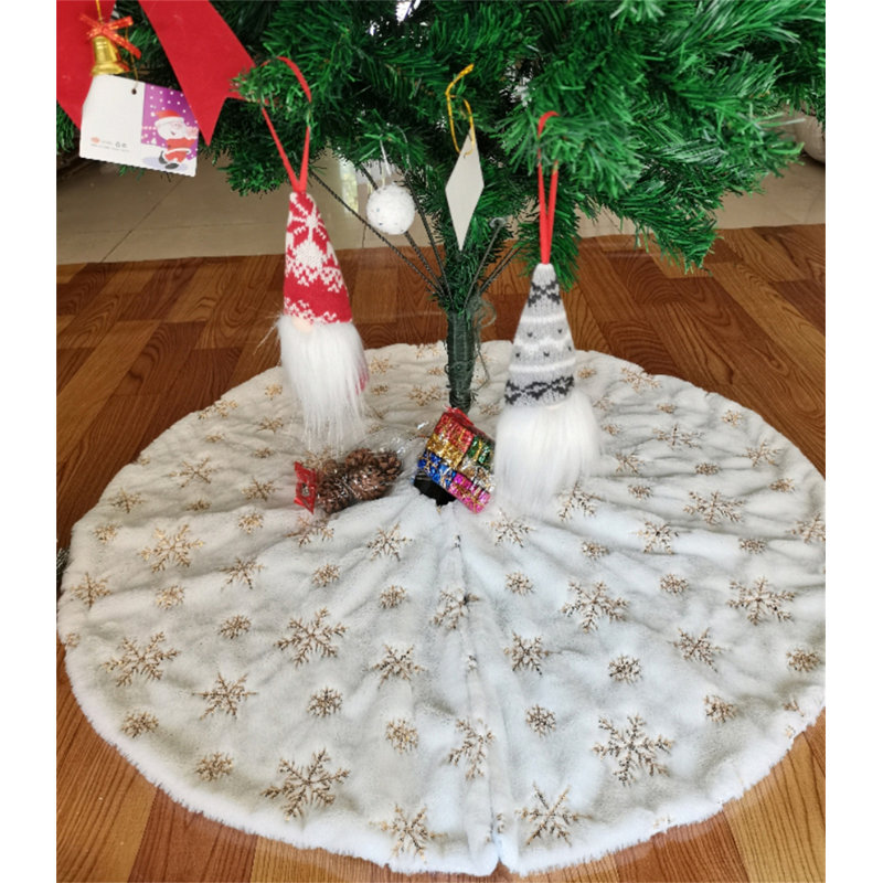 Jupe d'arbre de Noël en velours rouge, A