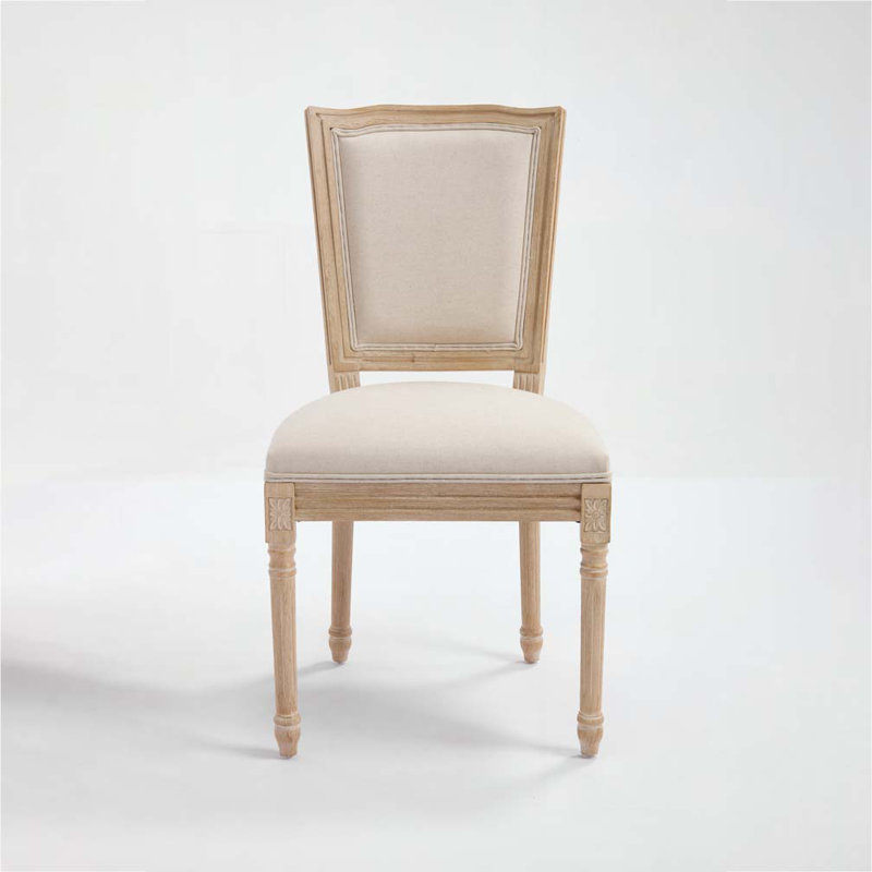 Chaise rembourrée avec pieds en bois