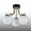 Lustre semi-encastré moderne à 3 lumières de 20 po avec globes en verre Aurelius-273141620