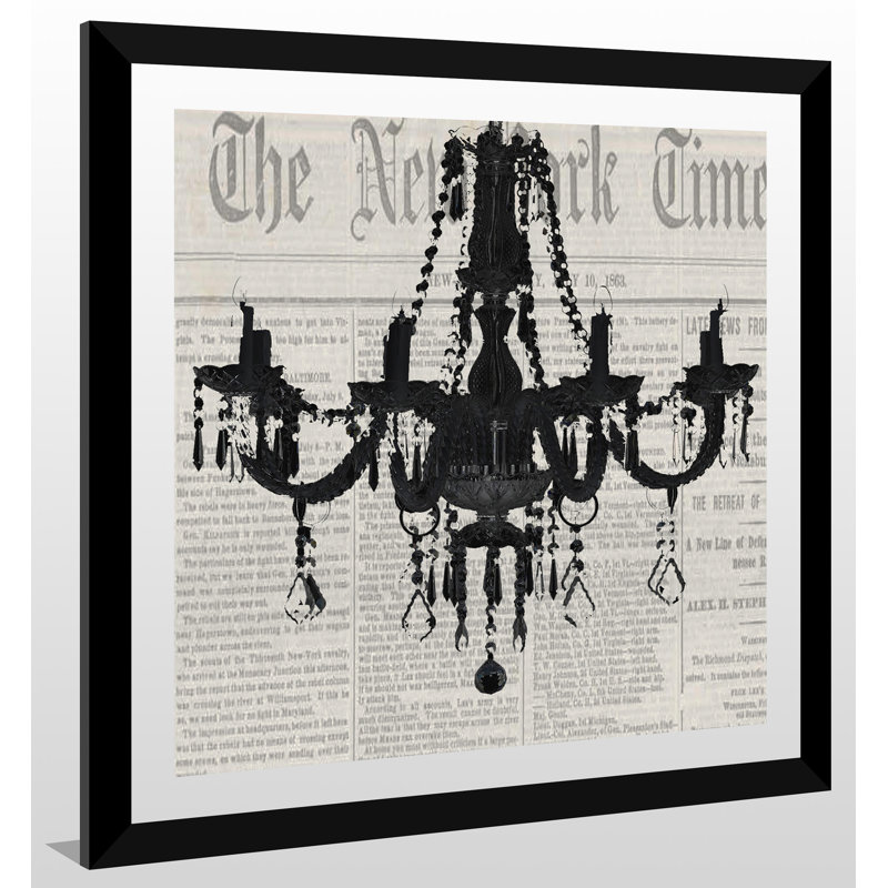 « lustre 1 », reproduction d’impression encadrée, H 27,5 po x l 27,5 po x P 0,75 po, Cadre en plexiglas noir