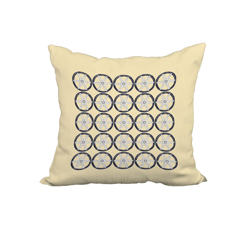 Housse de coussin et insert Nautical Geo, 18 po x 18 po, Jaune