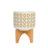 Circles Planter with Stand, White-809530182