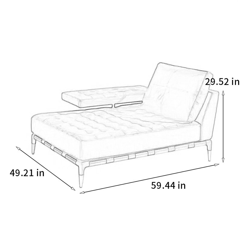 Light luxury comfortable pine chair, Right Hand Facing