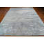 Tapis abstrait 8 x 10 po, tapis en soie en laine noué à la main, tapis contemporain gris beige, tapis neutre texturé de luxe moderne délavé