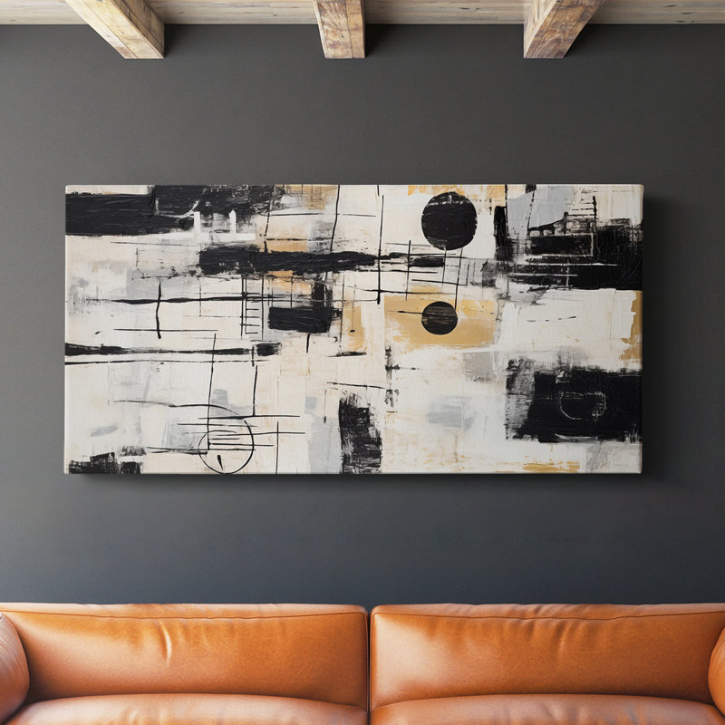 Abstract Series 4 #XIX-Gallery Wrapped Canvas, 16" H x 32" W