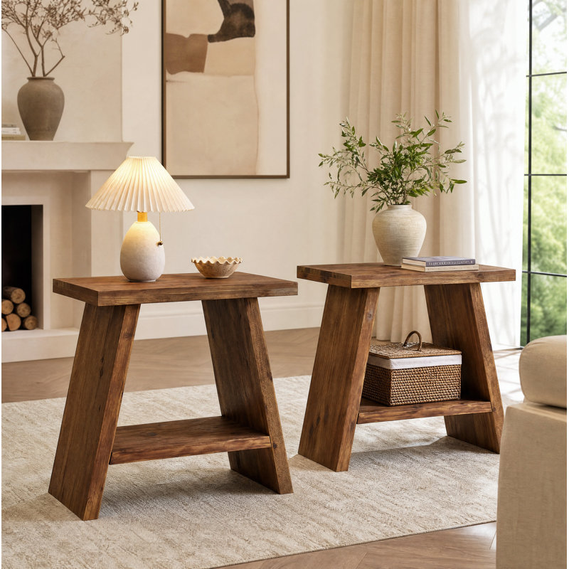 Table d'appoint en bois massif