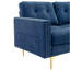 Canapé modulaire convertible en L 110 po avec repose-pieds mobile pour salon, appartement, bureau, bleu-1445049682