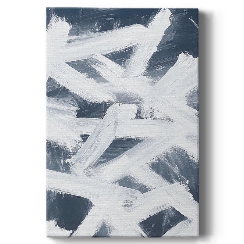 Toile tendue avec châssis abstrait XXVII - prêt à être accroché , H 18 po x l 12 po